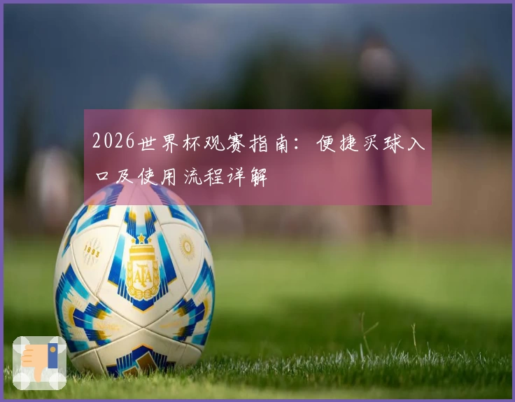2026世界杯观赛指南：便捷买球入口及使用流程详解